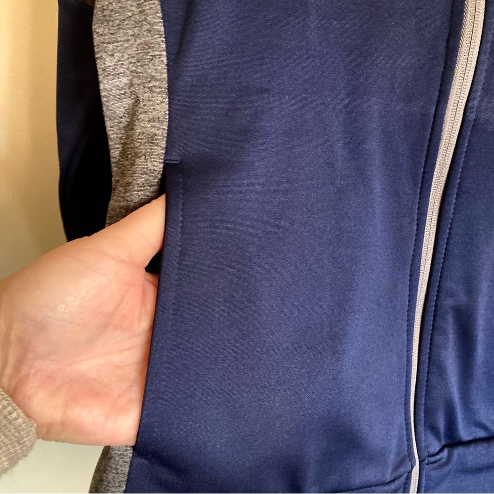 Majestic Seattle Seahawks Speed Fly Lightweight Full-Zip Fleece Jacket Navy S - Picture 7 of 11